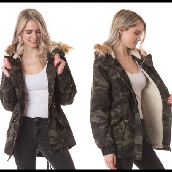 Jackets & Blazers - *Last One* Camo Jacket With Hood